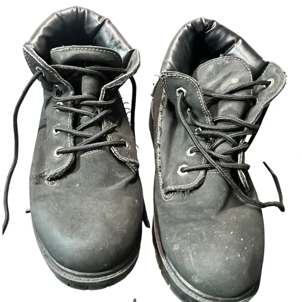 Trail Guide Black Work Boots Size 4.5M Men's Women's Utility Shoes Made in China